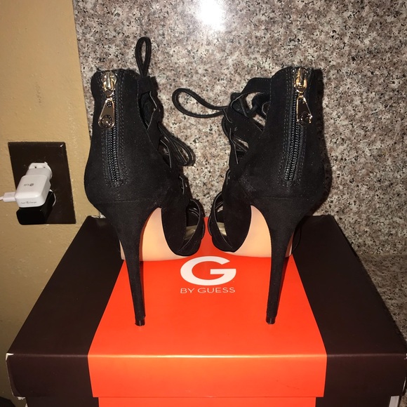 G by Guess Black Strappy Heels - Picture 3 of 3